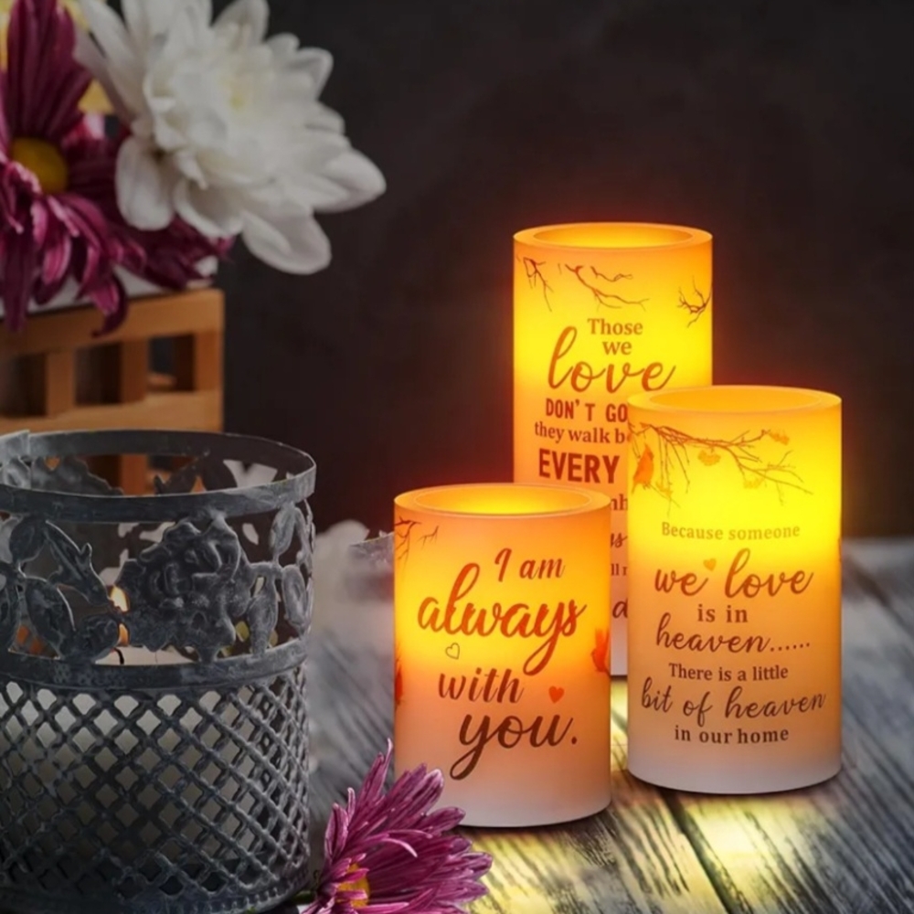 Elegant Candle Set with Inspirational Quotes